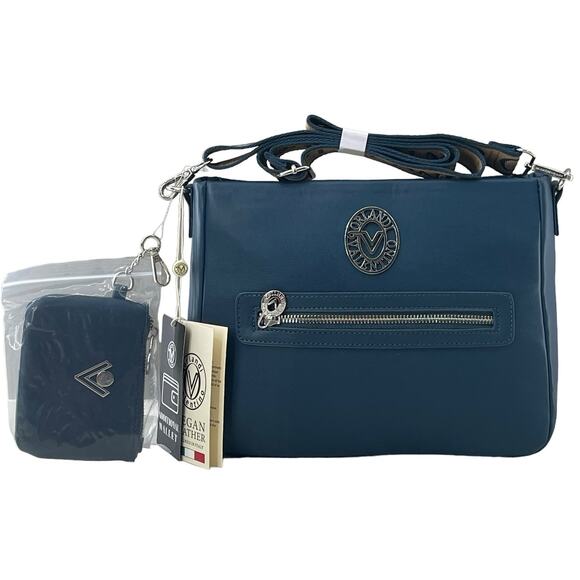Valentino Orlandi Handbags - Valentino Orlandi Blue Crossbody Bag with Wallet V-2015 New Italian Luxury Purse